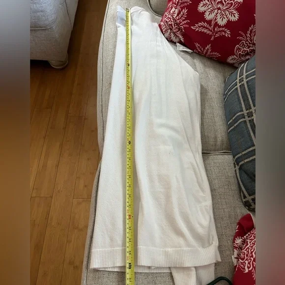 Express Long Seeve Cardigan White Long Size Large Soft Pockets - Picture 9 of 9